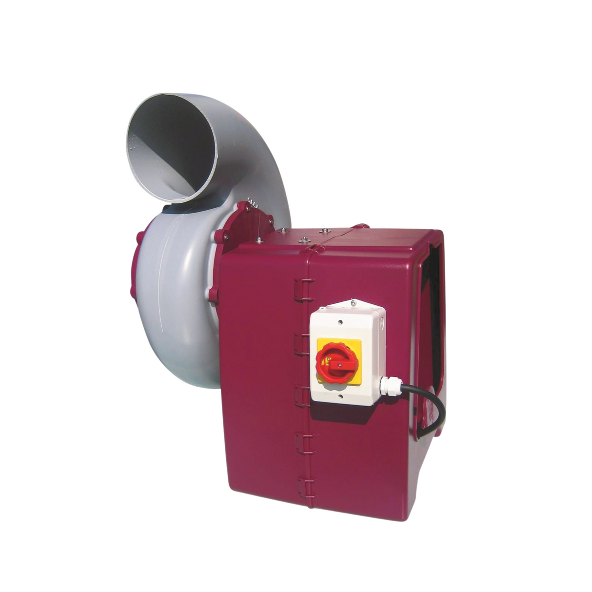 Construite en polypropylène et englobant le moteur permet le montage à l’extérieur des ventilateurs de la série Seat et STORM.  Anticorrosion et résistant aux intempéries  Tailles 125 à 250 en couleur bordeaux  Taille 315 en couleur gris  Disponible en version ATEX.
